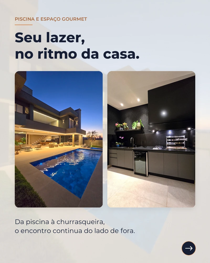Exemplo de apresentação da área de lazer de um imóvel